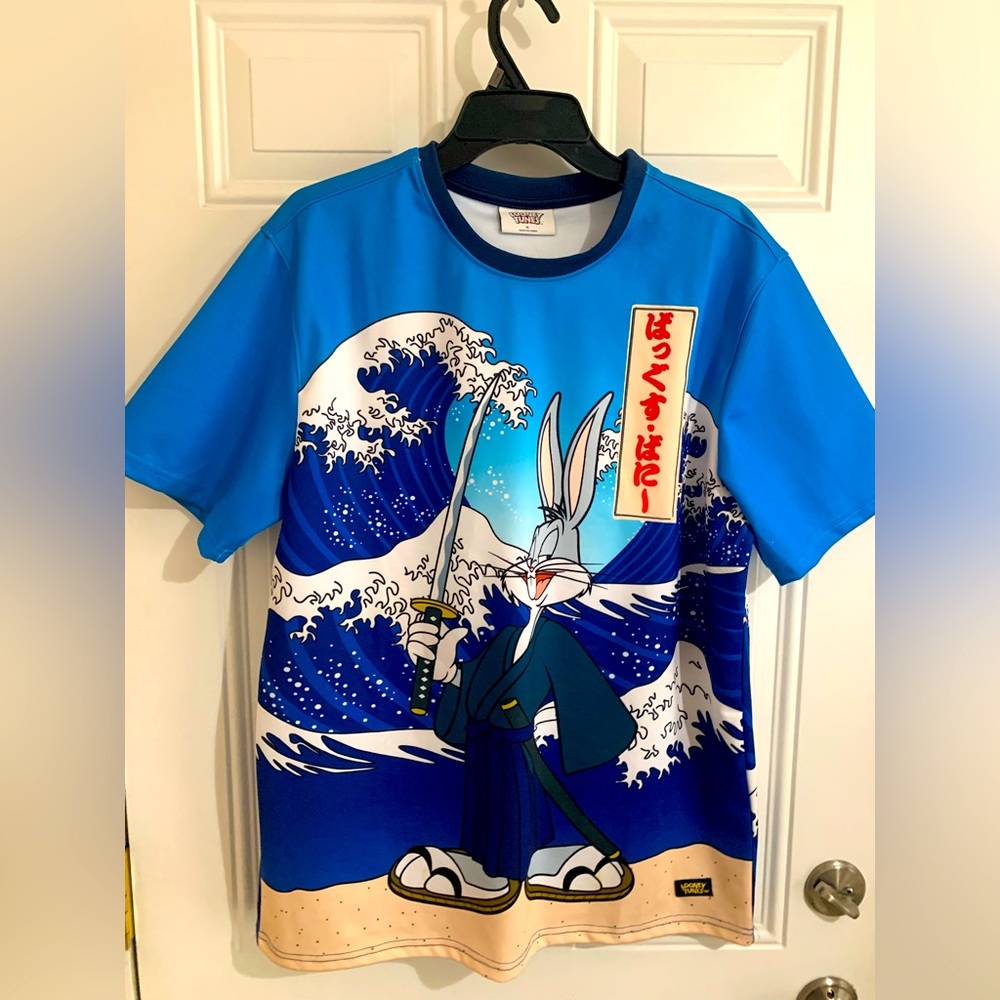 Looney Tunes Graphic TShirt‎ Adult XL Bugs Bunny Short Sleeve Ocean Martial Art